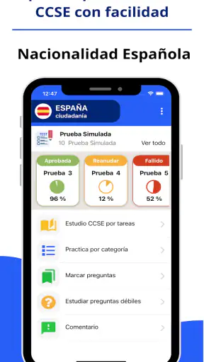 CCSE Examen Nacionalidad screenshot