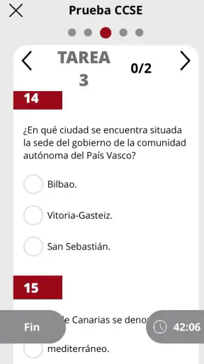 CCSE Nacionalidad Española screenshot