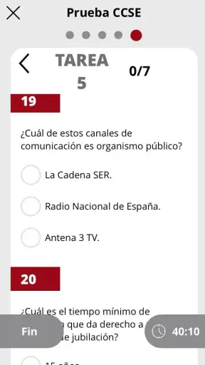 CCSE Nacionalidad Española screenshot