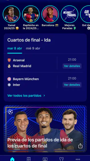 Champions League oficial screenshot