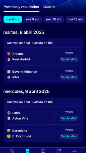 Champions League oficial screenshot