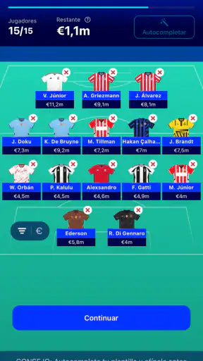 Champions League oficial screenshot