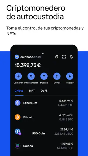 Coinbase Wallet: NFTs y cripto screenshot