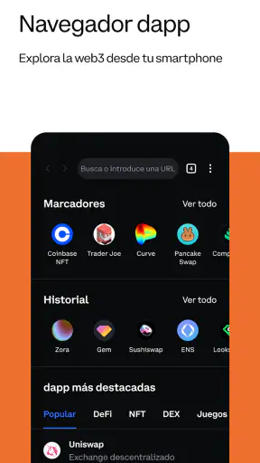 Coinbase Wallet: NFTs y cripto screenshot