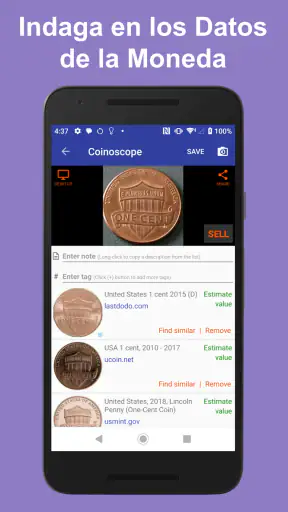 Coinoscope: identificar moneda screenshot