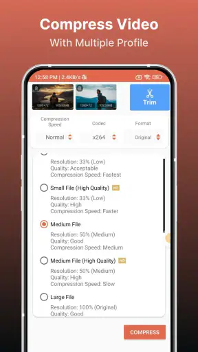 Compresor video - Comprimir screenshot