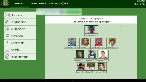Comunio screenshot