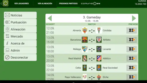 Comunio screenshot