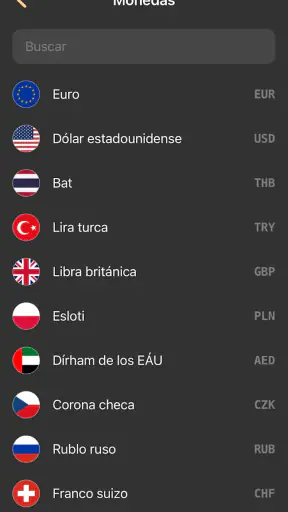 Conversor de divisas screenshot