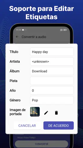 Convertir vídeo a MP3 screenshot