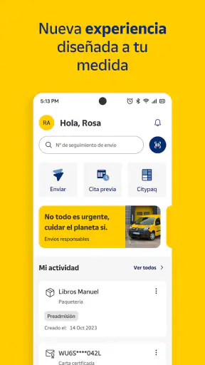 Correos: Envío y seguimiento screenshot