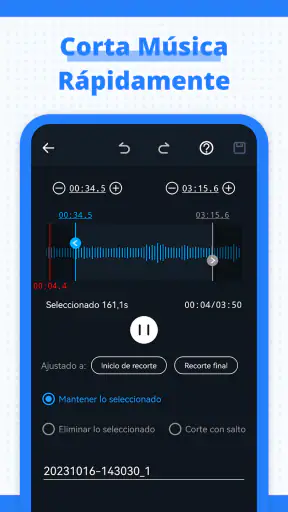 Cortar Audio, Editor de Música screenshot