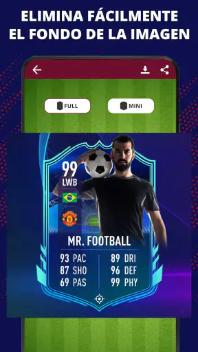 Creador de Tarjetas de Fútbol screenshot