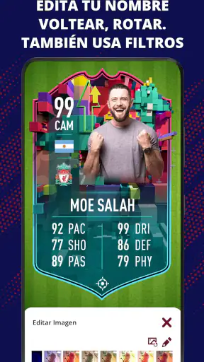 Creador de Tarjetas de Fútbol screenshot