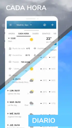 Cronograma del tiempo: radar screenshot
