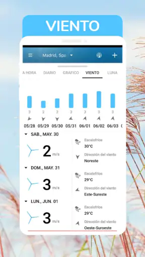 Cronograma del tiempo: radar screenshot