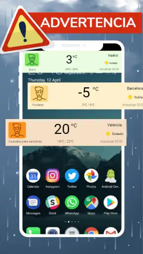 Cronograma del tiempo: radar screenshot