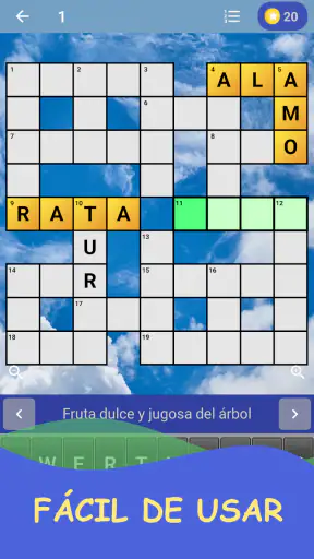 Crucigrama en español screenshot