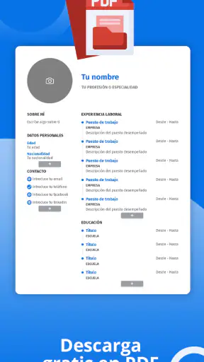 Curriculum Vitae - Español PDF screenshot