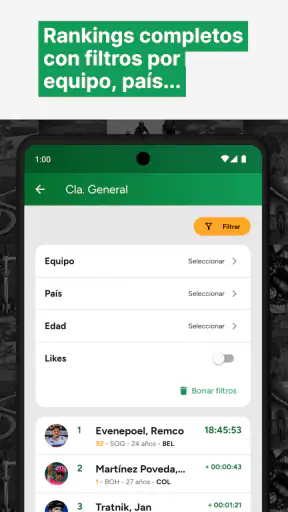 Cyclingoo: Resultados ciclismo screenshot