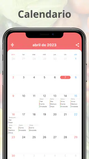 Diario Comida Planificador screenshot