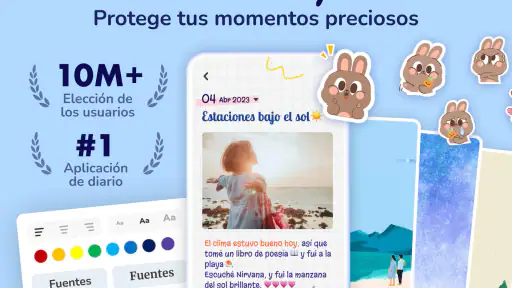 Diario secreto con contraseña screenshot