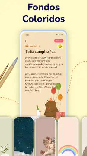 Diario secreto con contraseña screenshot