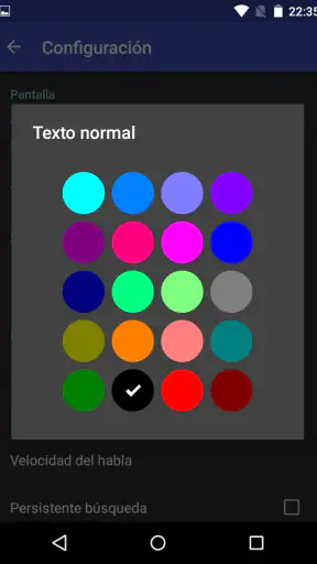 Diccionario español screenshot