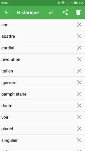 Diccionario francés screenshot
