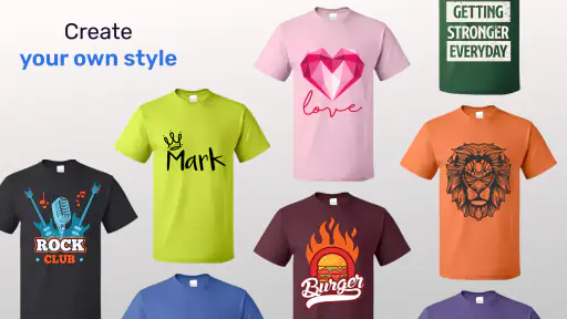 Diseñador de camisetas: Crear screenshot