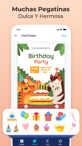 Diseño tarjeta de invitación screenshot
