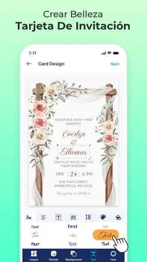 Diseño tarjeta de invitación screenshot