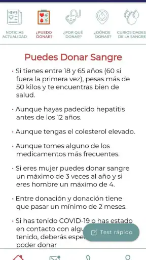 Donantes de Sangre de Euskadi screenshot