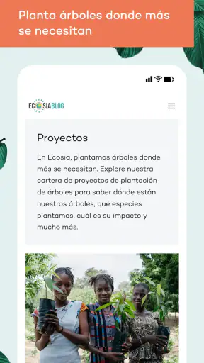Ecosia: Busca, planta árboles. screenshot