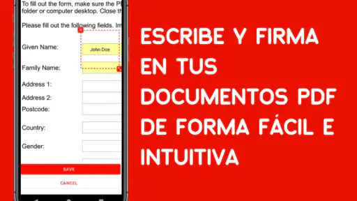 Editar PDF, escribir y firmar screenshot