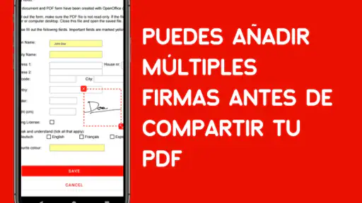 Editar PDF, escribir y firmar screenshot