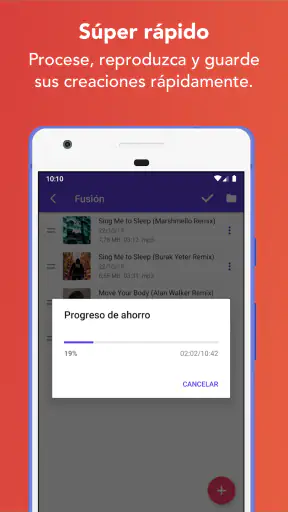 Editor y cortador de música screenshot