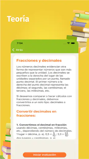 Ejercicios de Matemáticas screenshot