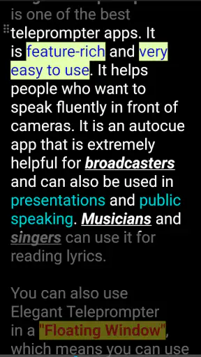 Elegant Teleprompter Pro screenshot