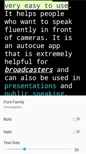 Elegant Teleprompter Pro screenshot