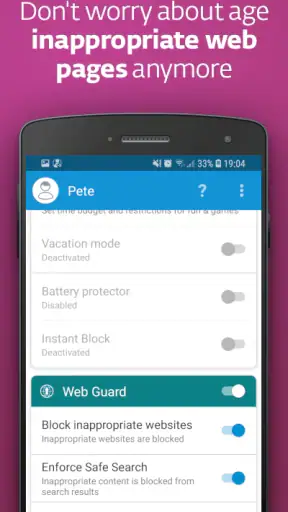ESET Parental Control screenshot