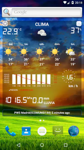 Estación meteorológica screenshot