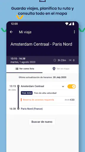 Eurail/Interrail Rail Planner screenshot
