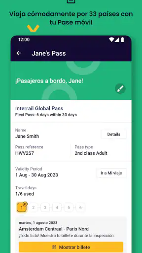 Eurail/Interrail Rail Planner screenshot