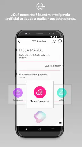 EVO Banco móvil screenshot