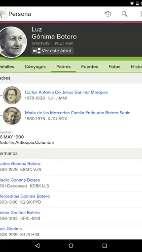 FamilySearch - Árbol screenshot