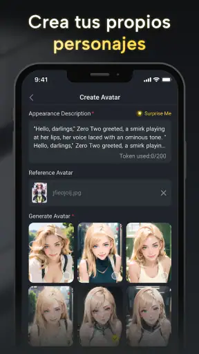 Fantasia: Chat IA Personajes screenshot