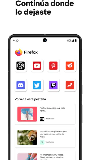 Firefox: navegador web privado screenshot