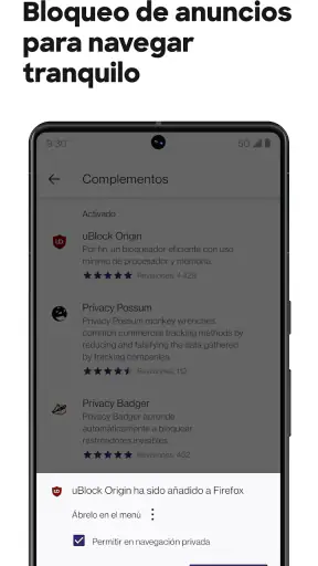 Firefox: navegador web privado screenshot