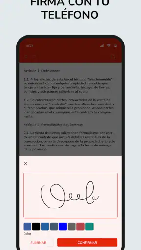 Firmar documentos PDF fácil screenshot